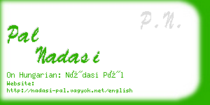 pal nadasi business card